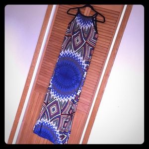 LF geometric printed maxi dress